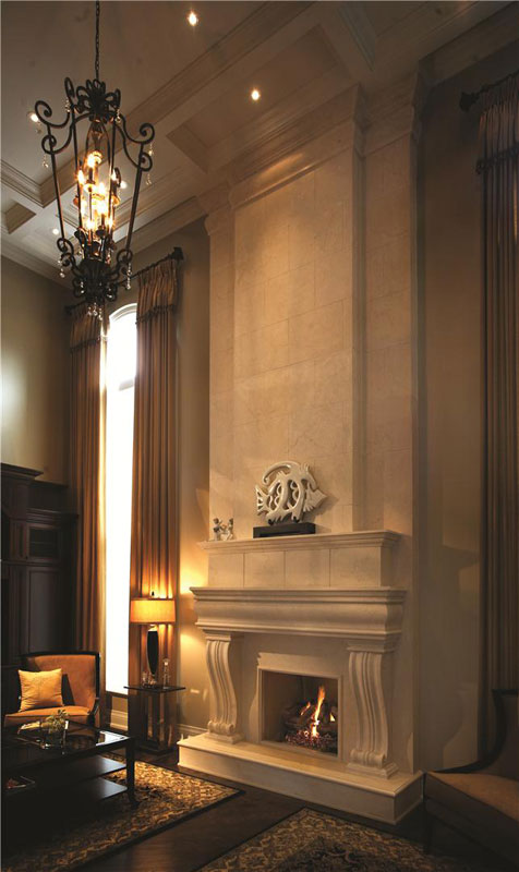 Grand Alexandra fireplace mantel with Classic overmantel