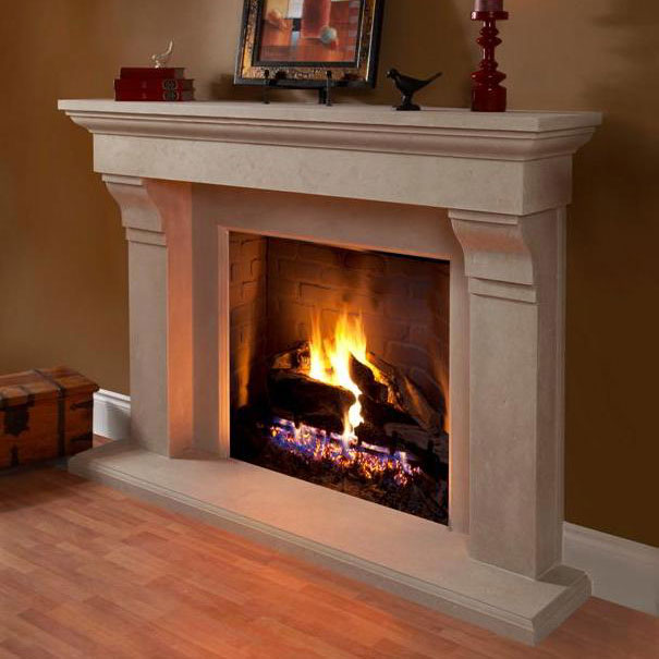 Provencial fireplace mantel